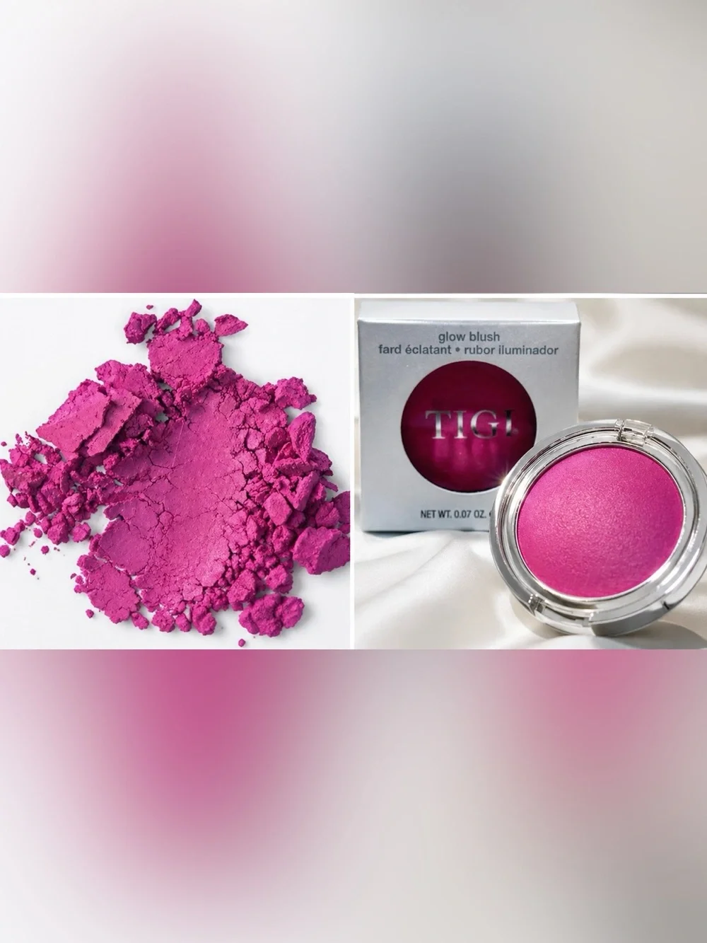 TIGI Glow Blush —iluminador Bright Fuchsia Pink brilliance